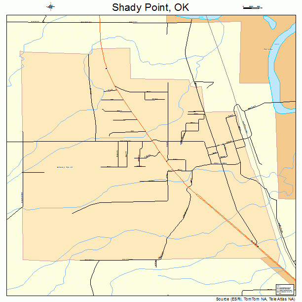 Shady Point, OK street map