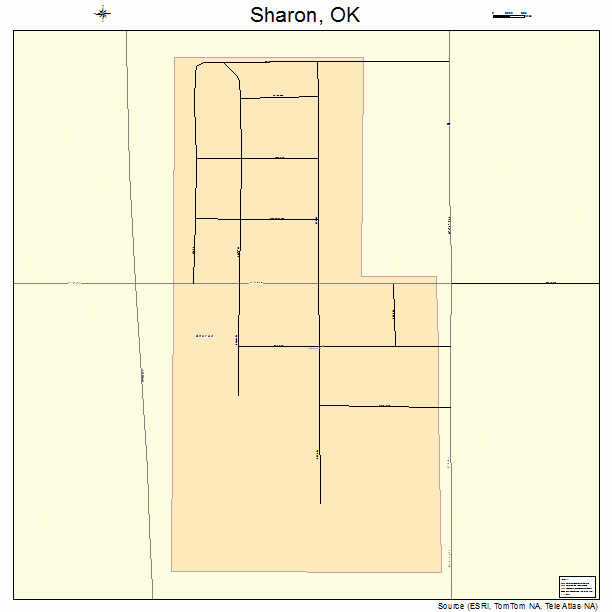 Sharon, OK street map