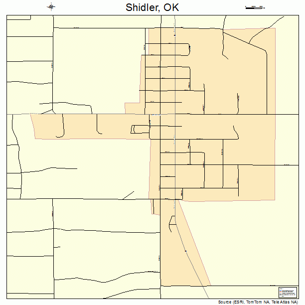 Shidler, OK street map