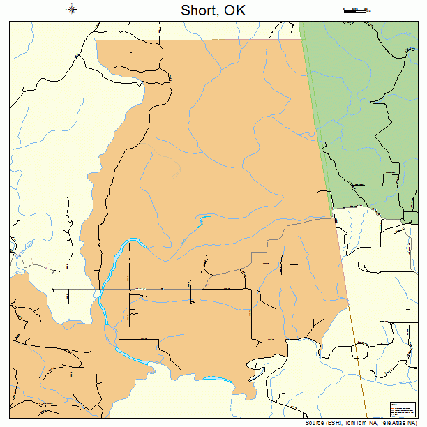 Short, OK street map