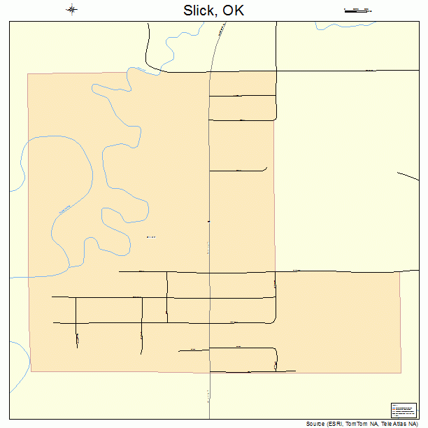 Slick, OK street map