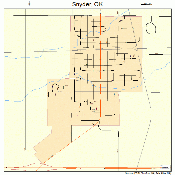 Snyder, OK street map