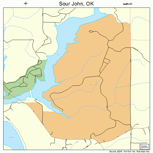 Sour John, OK street map