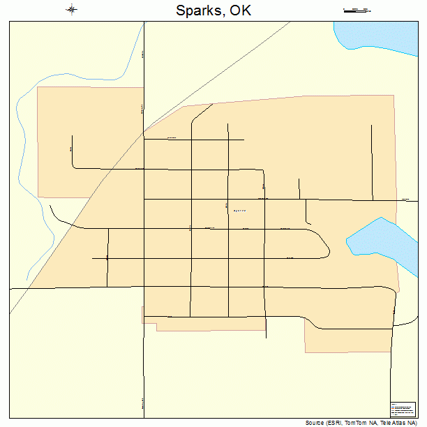 Sparks, OK street map