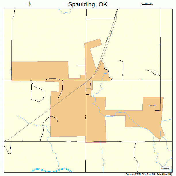 Spaulding, OK street map