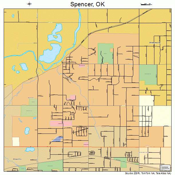 Spencer, OK street map