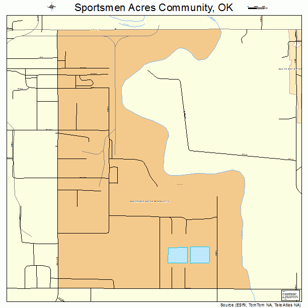 Sportsmen Acres Community, OK street map