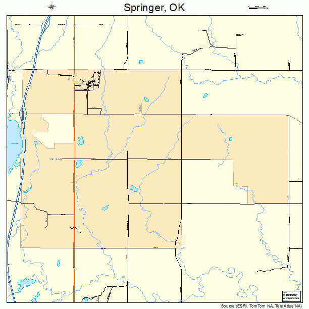 Springer, OK street map