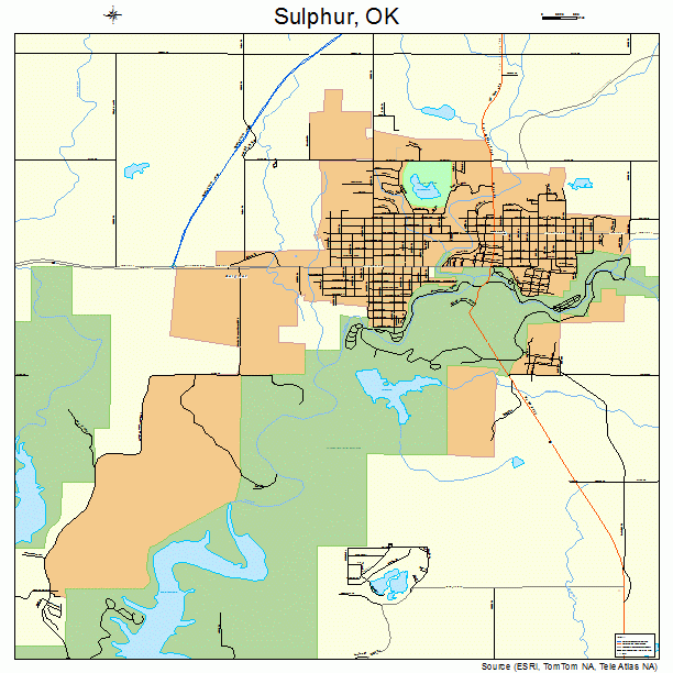 Sulphur, OK street map