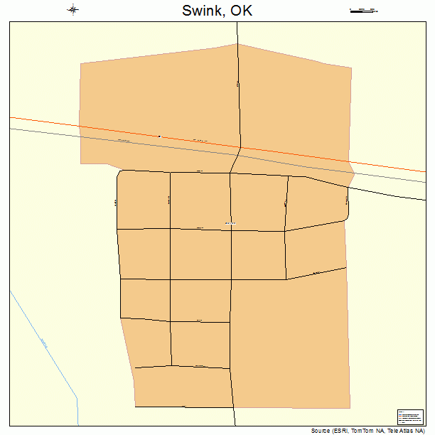 Swink, OK street map