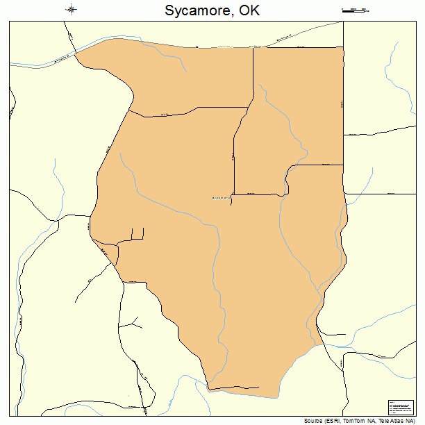 Sycamore, OK street map