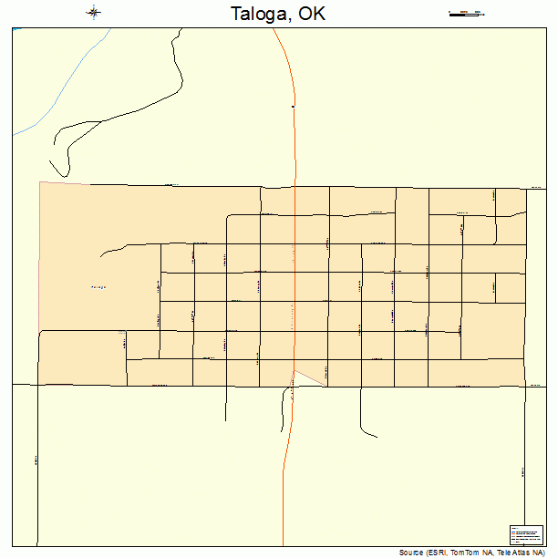 Taloga, OK street map