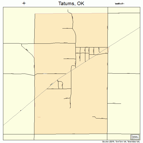 Tatums, OK street map