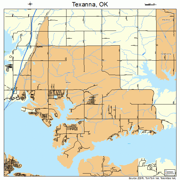 Texanna, OK street map