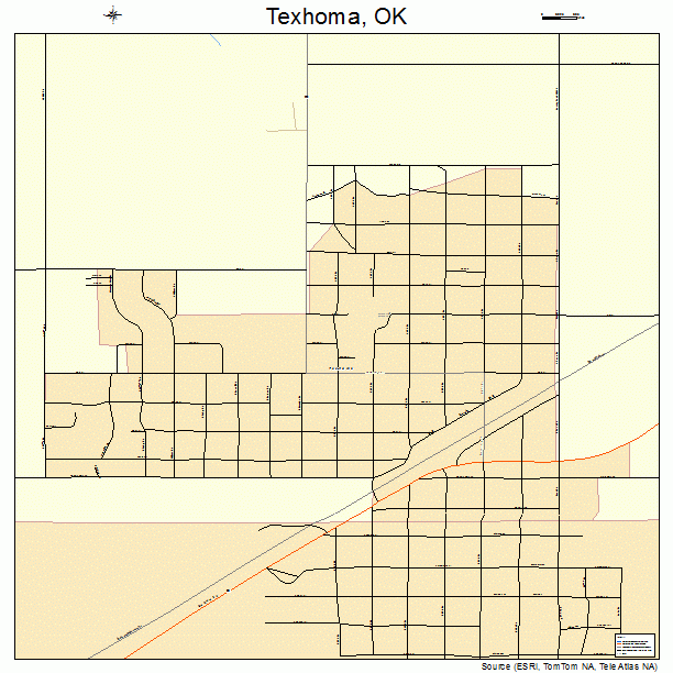 Texhoma, OK street map