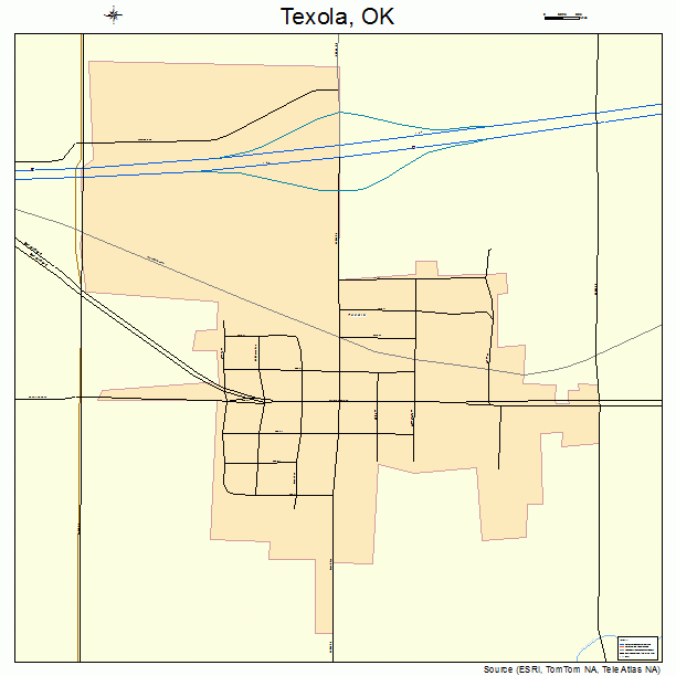 Texola, OK street map
