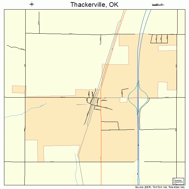 Thackerville, OK street map