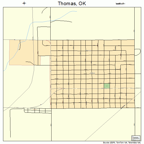 Thomas, OK street map