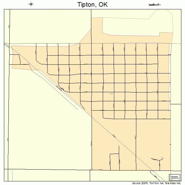 Tipton, OK street map