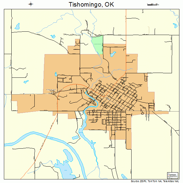 Tishomingo, OK street map