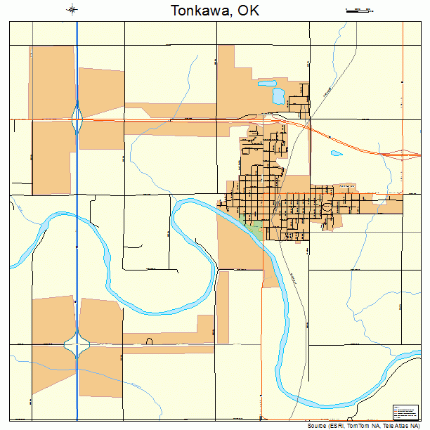 Tonkawa, OK street map