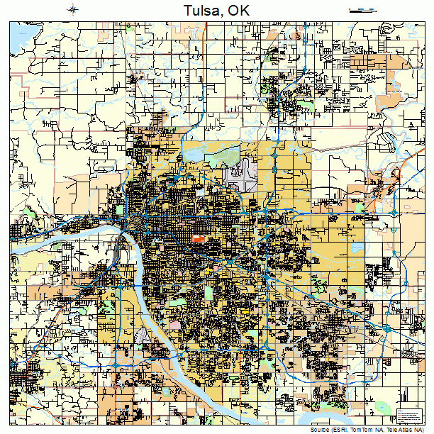 Tulsa, OK street map
