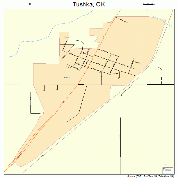 Tushka, OK street map