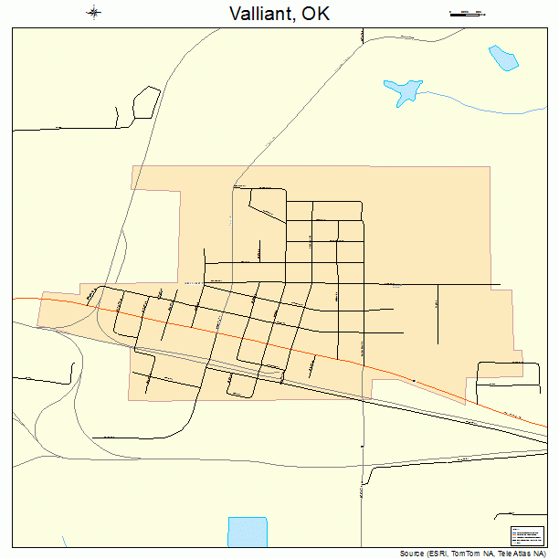 Valliant, OK street map