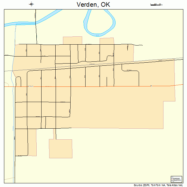 Verden, OK street map