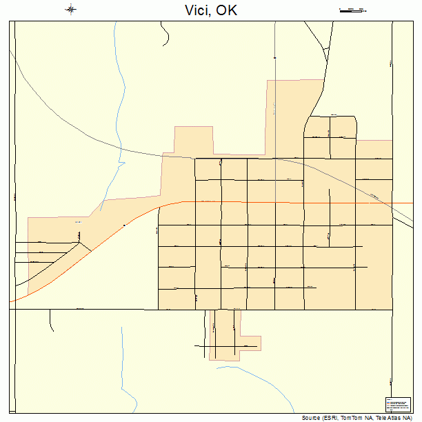 Vici, OK street map