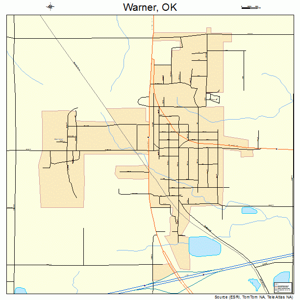 Warner, OK street map