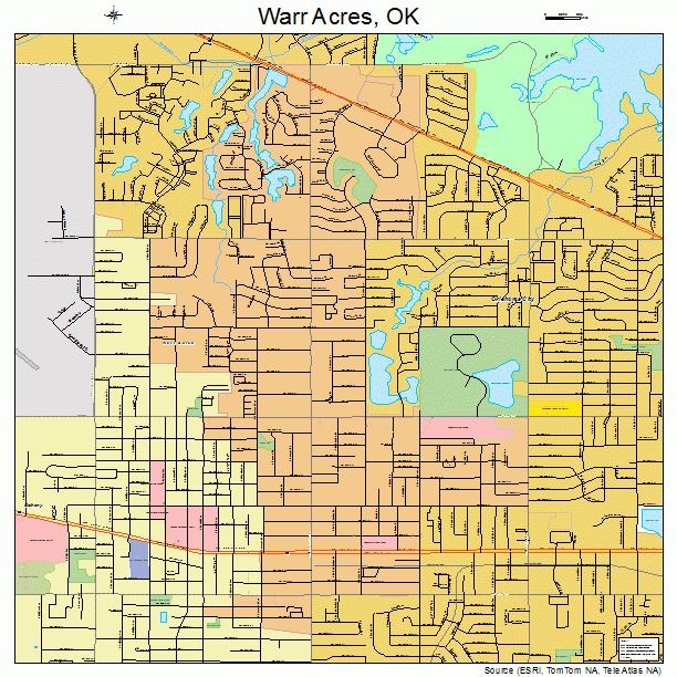 Warr Acres, OK street map