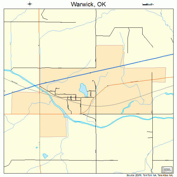 Warwick, OK street map