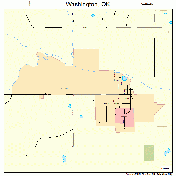 Washington, OK street map