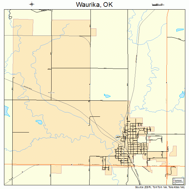 Waurika, OK street map