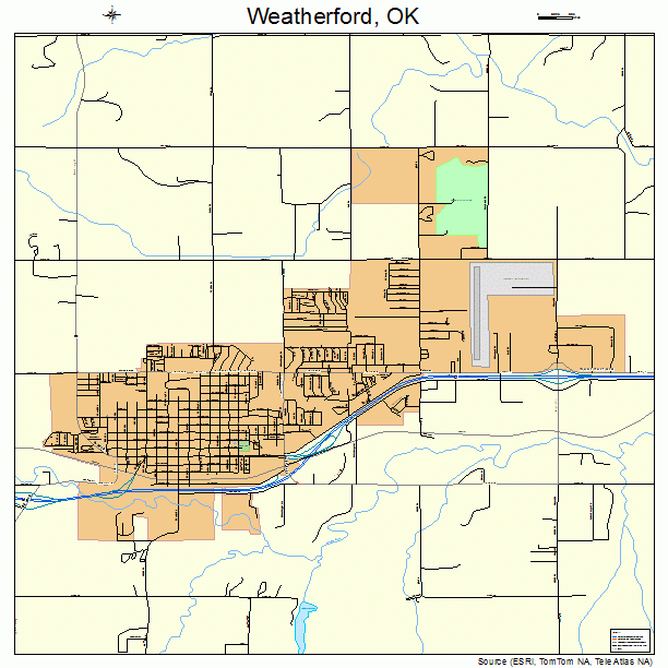 Weatherford, OK street map