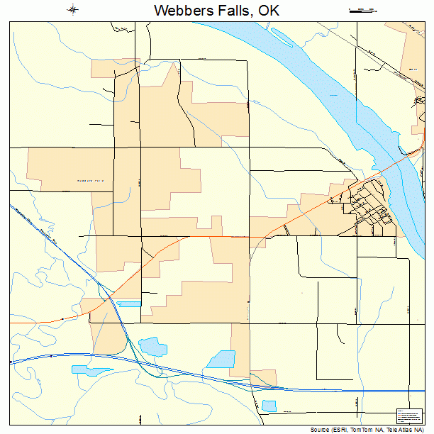 Webbers Falls, OK street map