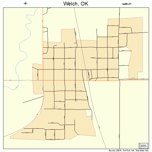 Welch, OK street map