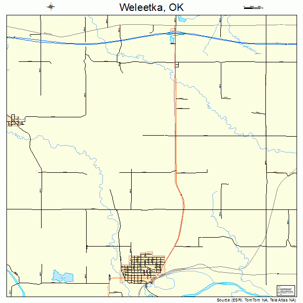 Weleetka, OK street map