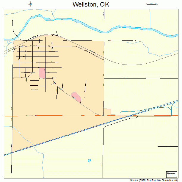 Wellston, OK street map