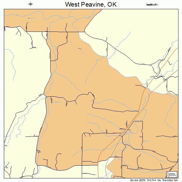 West Peavine, OK street map