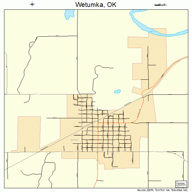 Wetumka, OK street map