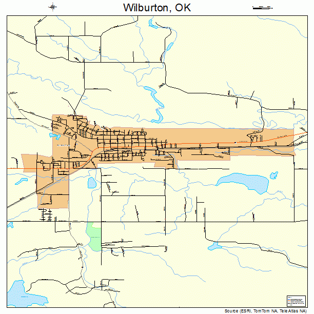 Wilburton, OK street map