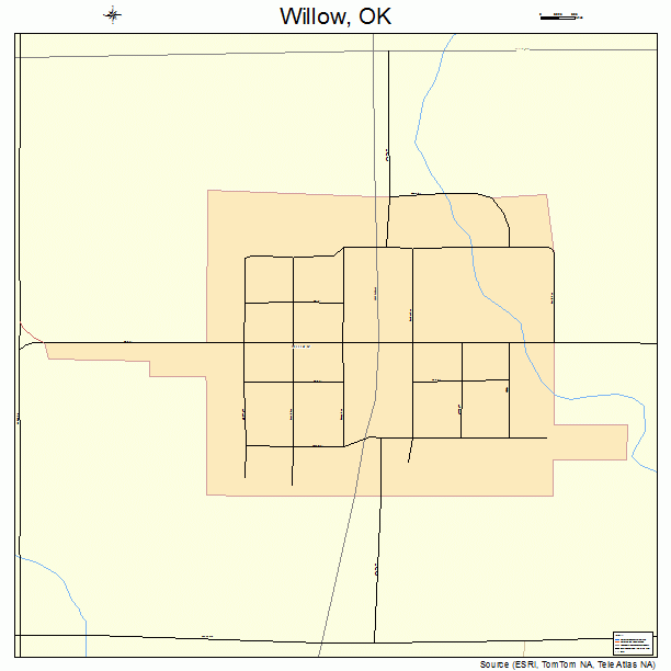 Willow, OK street map