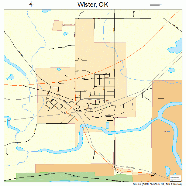 Wister, OK street map