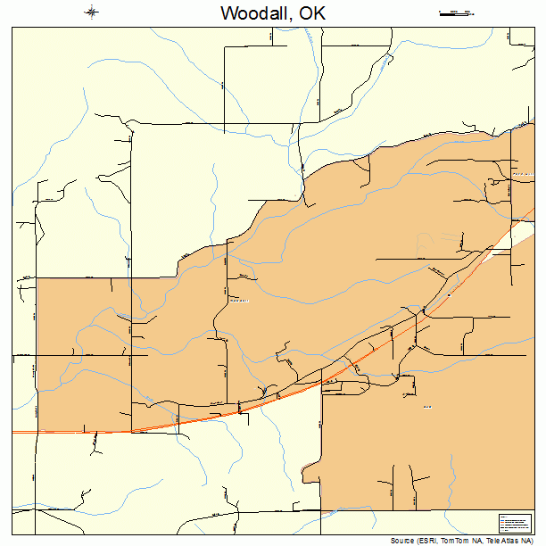 Woodall, OK street map
