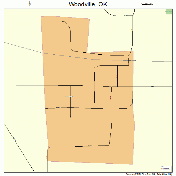 Woodville, OK street map