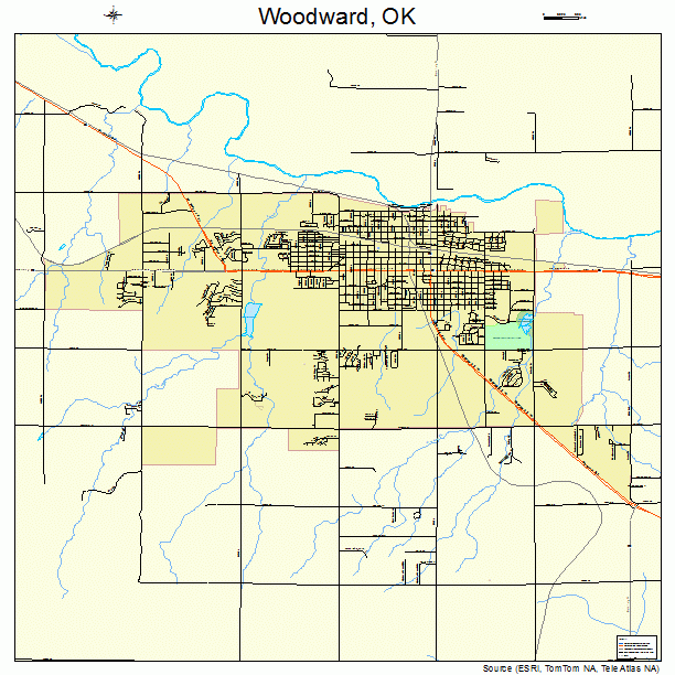 Woodward, OK street map