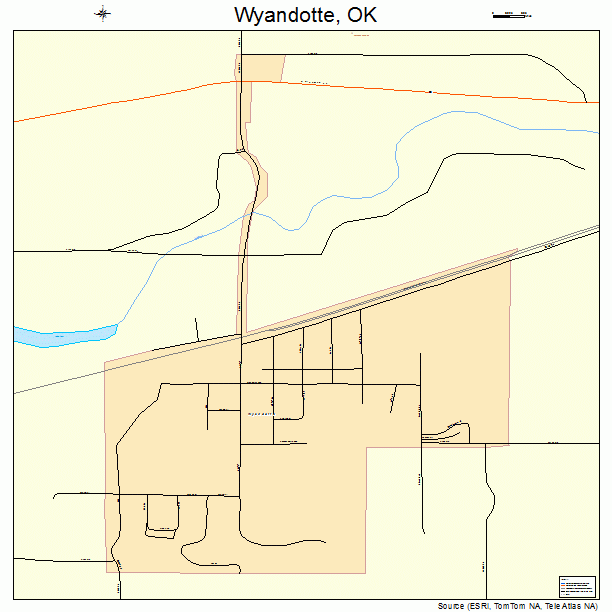 Wyandotte, OK street map