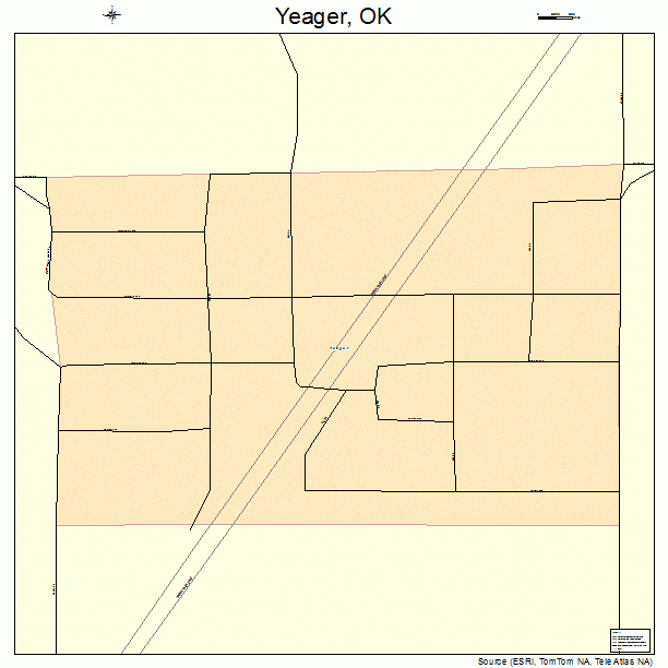 Yeager, OK street map
